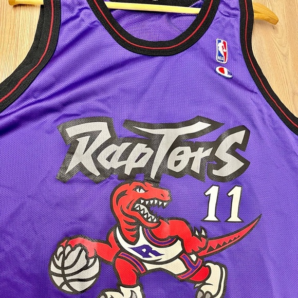 Vintage NBA Toronto Raptors Isiah Thomas #11 Jersey Champion Men’s Sz 48 RARE XL - Picture 2 of 11